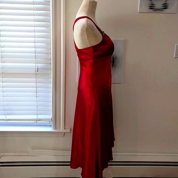 RARE NEW Jones New York Red Silk Poly Blend Dress - with tag - Picture 3 of 9
